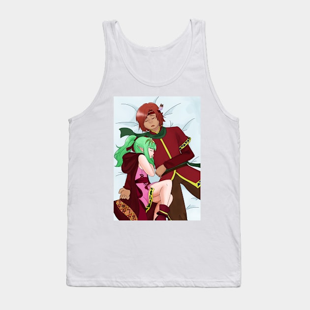 Fire Emblem Tiki and Zane Sleeping Tank Top by gardeniaresilia